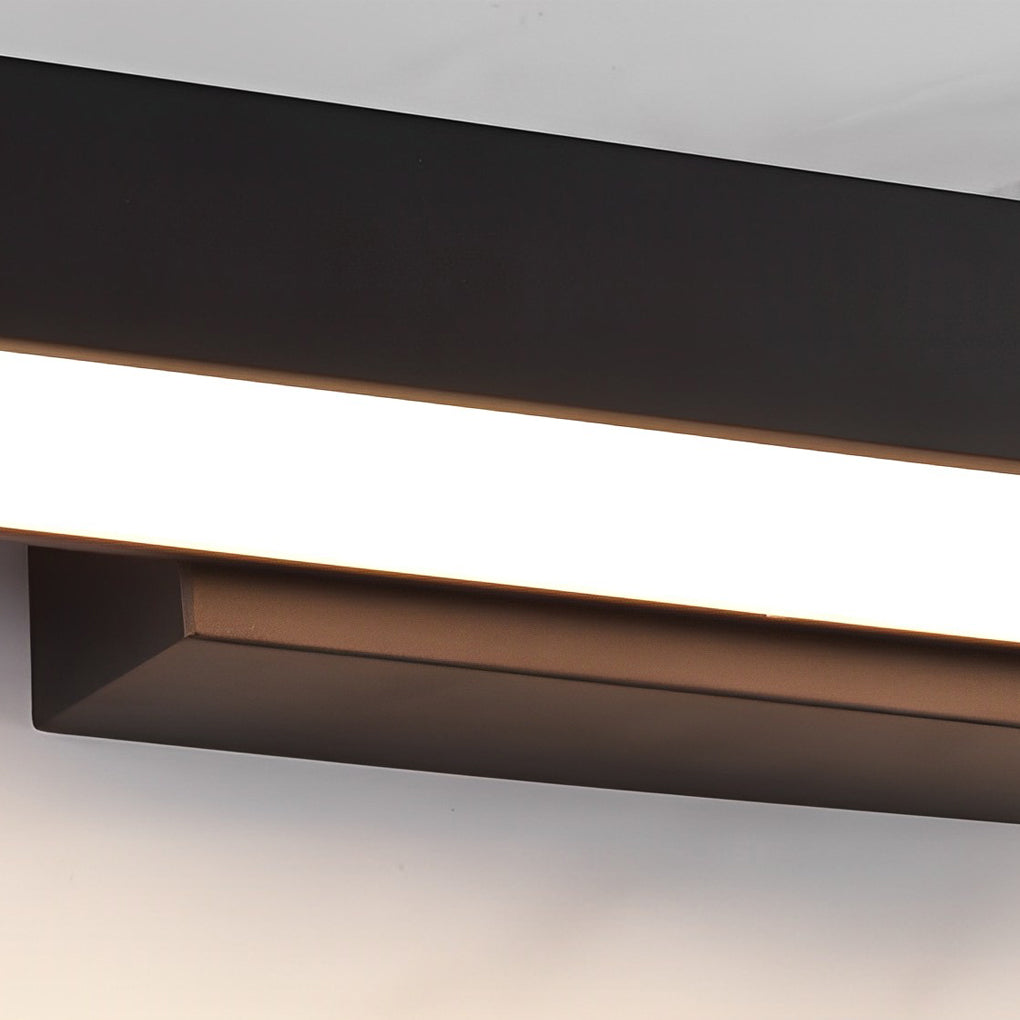 Modern Outdoor Wall Light LED Motion Sensor Wall Mounted Black Stainless Steel Rectangular 4000K IP65
