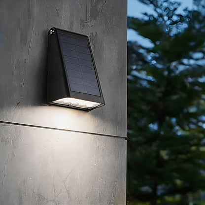 Modern Outdoor Wall Light Solar Powered Adjustable LED Black Waterproof Sconce