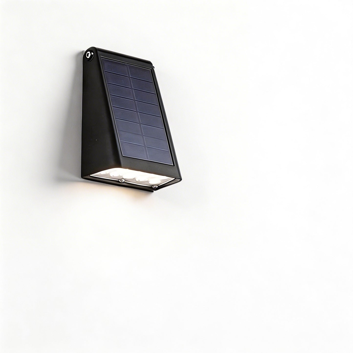 Modern Outdoor Wall Light Solar Powered Adjustable LED Black Waterproof Sconce