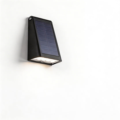 Modern Outdoor Wall Light Solar Powered Adjustable LED Black Waterproof Sconce