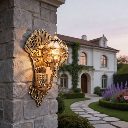 Modern Outdoor Wall Lantern Wall Mounted Aluminum Glass Shade IP55 Waterproof E26 Compatible 20W