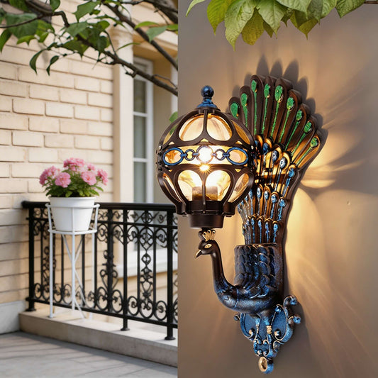 Modern Outdoor Wall Lantern Wall Mounted Aluminum Glass Shade IP55 Waterproof E26 Compatible 20W