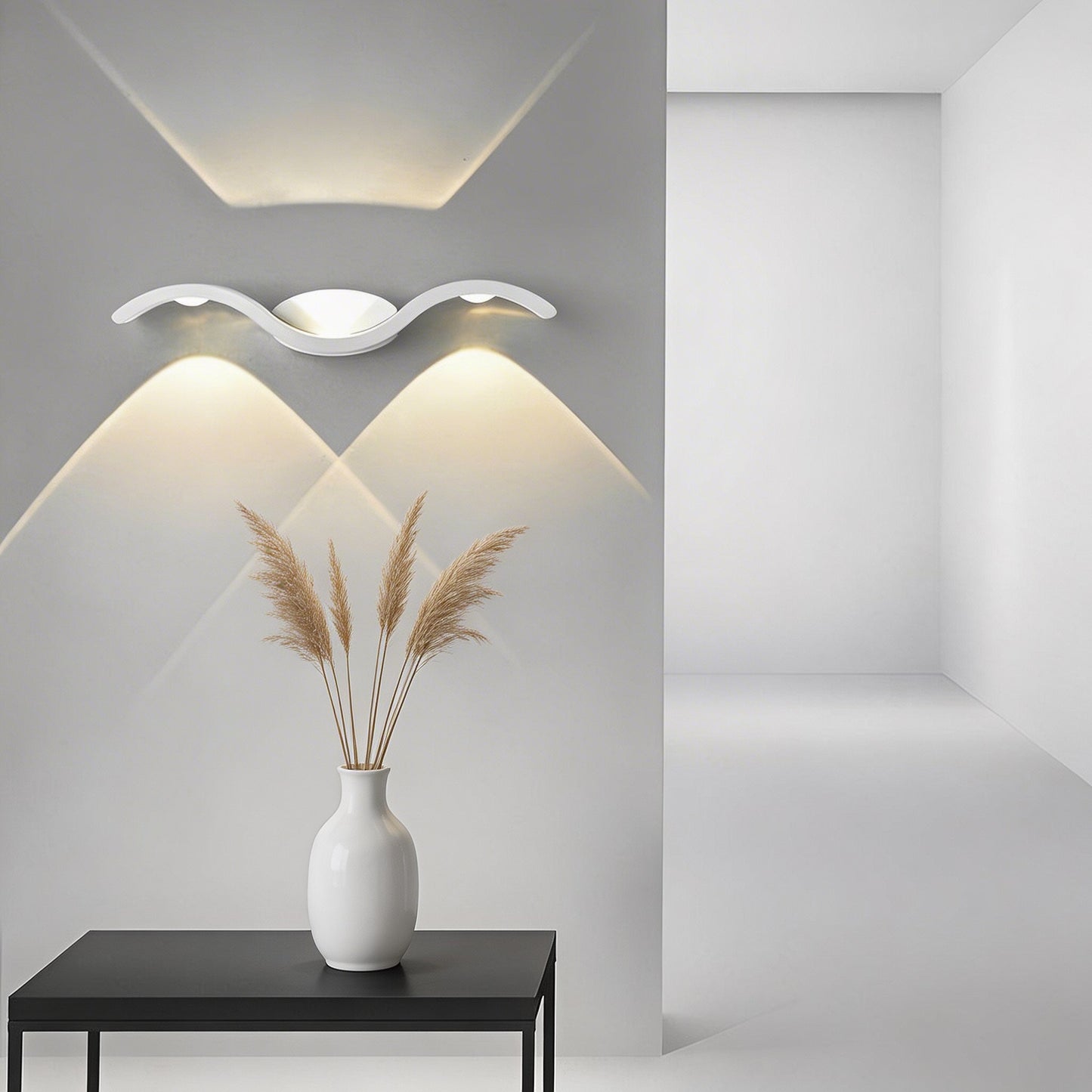 Modern Outdoor Wall Sconce Up Down Die-Cast Aluminum LED Waterproof 9W 3-Light Fixture