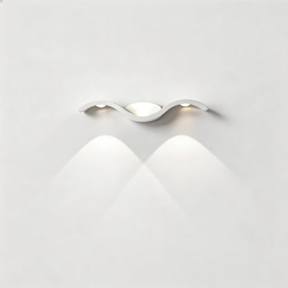 Modern Outdoor Wall Sconce Up Down Die-Cast Aluminum LED Waterproof 9W 3-Light Fixture
