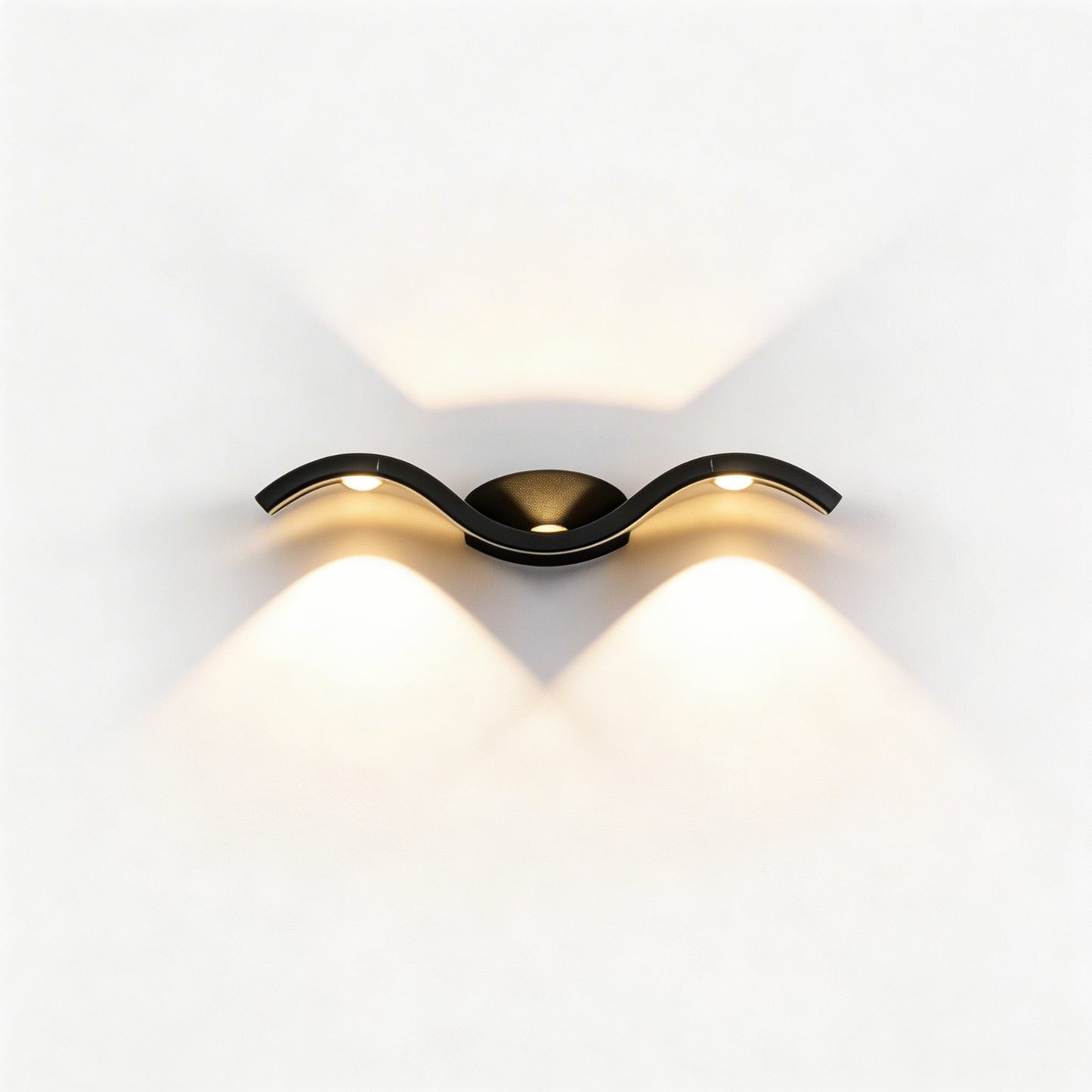 Modern Outdoor Wall Sconce Up Down Die-Cast Aluminum LED Waterproof 9W 3-Light Fixture