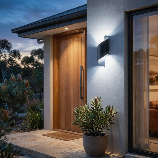 Modern Outdoor Wall Light Dual-Sided LED Waterproof Aluminum Sconce with Acrylic Shade