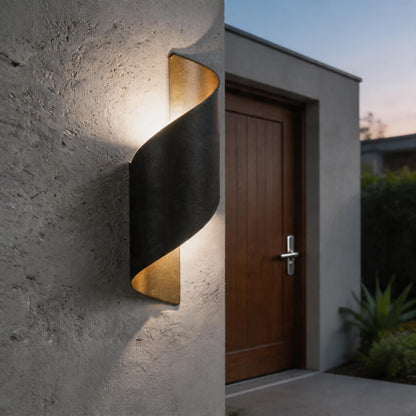 Modern Outdoor Wall Light Dual-Sided LED Waterproof Aluminum Sconce with Acrylic Shade