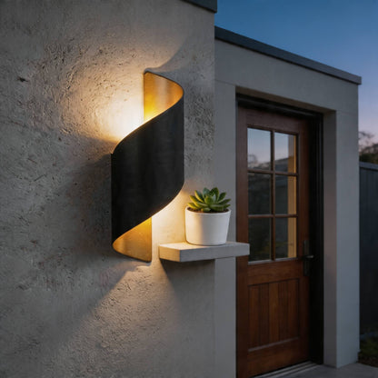 Modern Outdoor Wall Light Dual-Sided LED Waterproof Aluminum Sconce with Acrylic Shade
