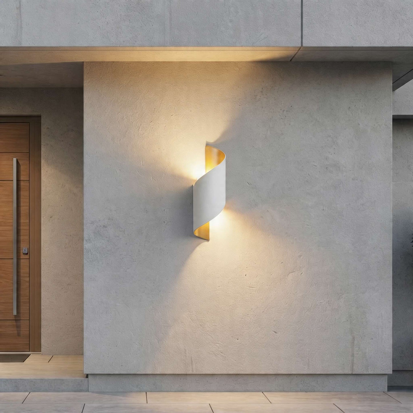 Modern Outdoor Wall Light Dual-Sided LED Waterproof Aluminum Sconce with Acrylic Shade