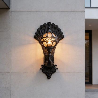 Modern Outdoor Wall Lantern Wall Mounted Aluminum Glass Shade IP55 Waterproof E26 Compatible 20W